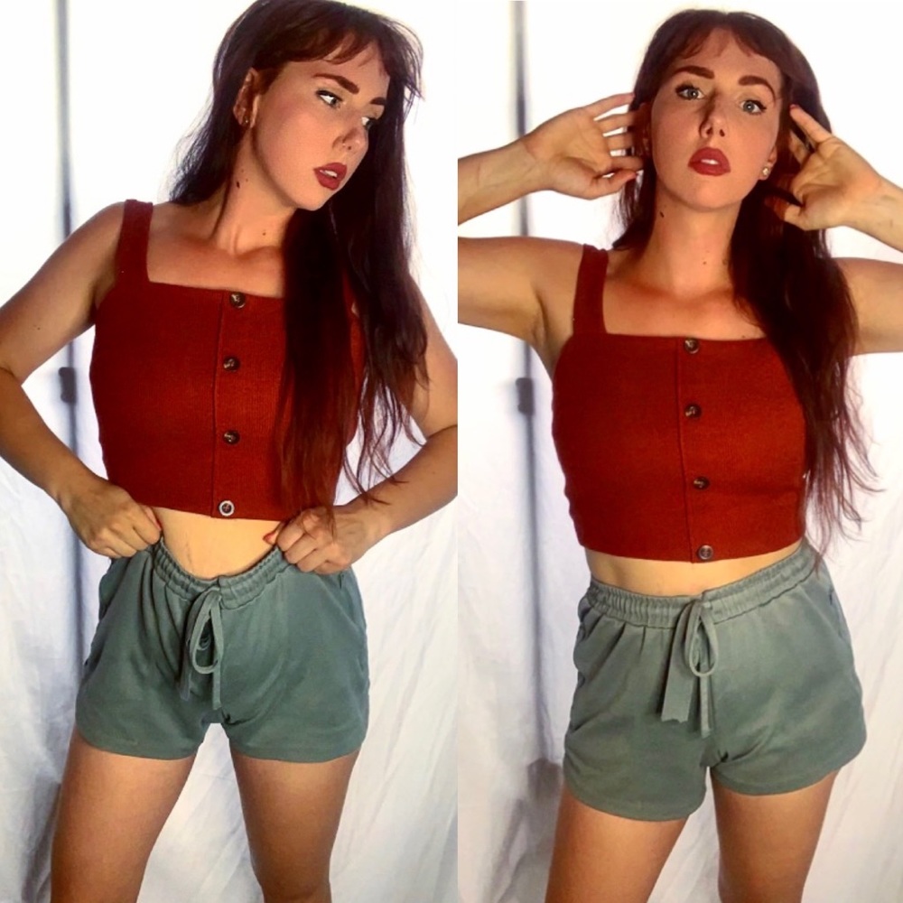 Rustic Red, Cropped, Tank Top - Picture 1 of 5